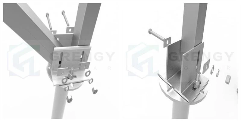 single row double column solar mounting system