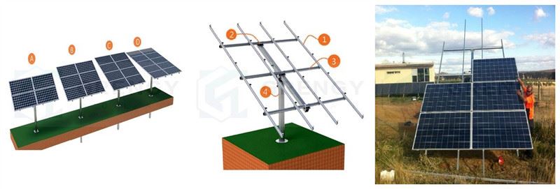 single pole ground solar mounting system