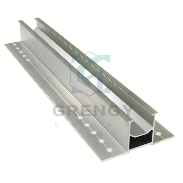 Solar Trapezoidal Metal Roof Racking Rails System
