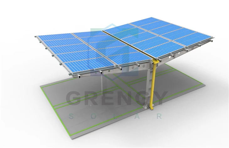 Customized HDG Steel / Aluminum Solar Carport