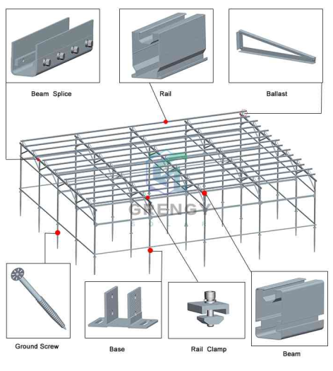 agriculture solar farm mounting structure agriculture solar farm mounting structure